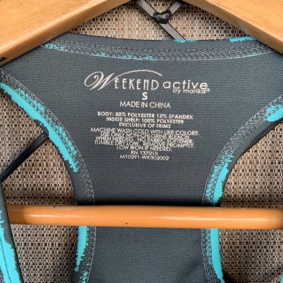 Weekend Active Blue Grey Exercise Top Small - Picture 2 of 2